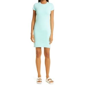 🎉 5/$125 NEW ATM Cotton Jersey T-Shirt Dress in Aqua Surf Size S